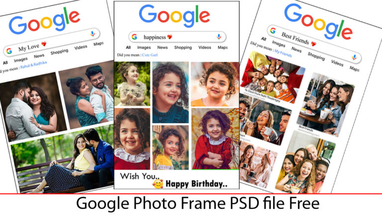 Free Google Photo Frame Design PSD Files: High-Resolution and Modern | Free Download