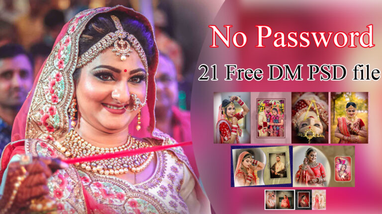 21 DM Free PSD File Wedding Album Design