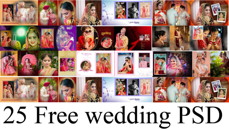 Free 25 Wedding Psd File Album Design