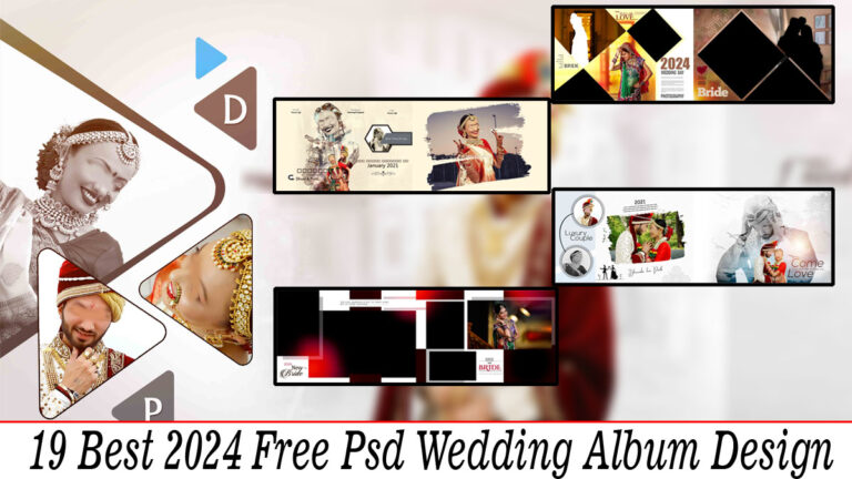 Free 2024 Wedding Album Design PSD Templates for Download